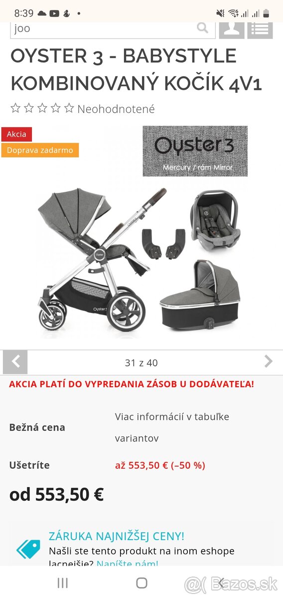 Oyster 3 kombinácia