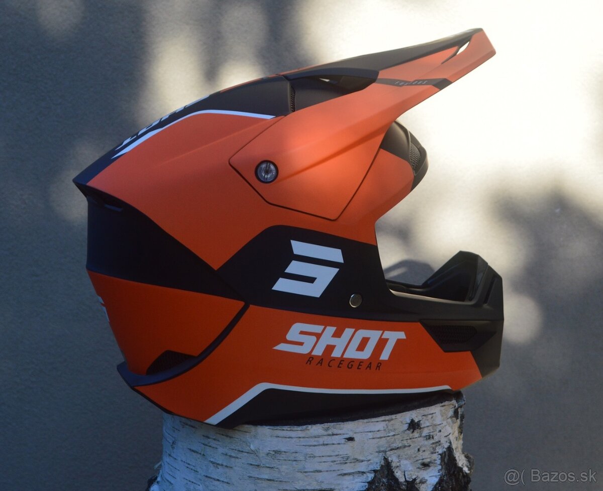 Prilba helma okuliare ECE.06 shot oranžová mx sx