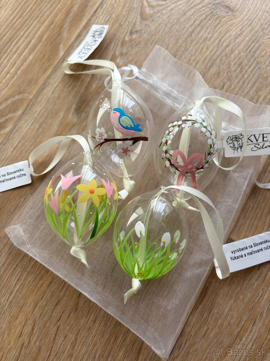 Ručne robené sklenené vajíčka