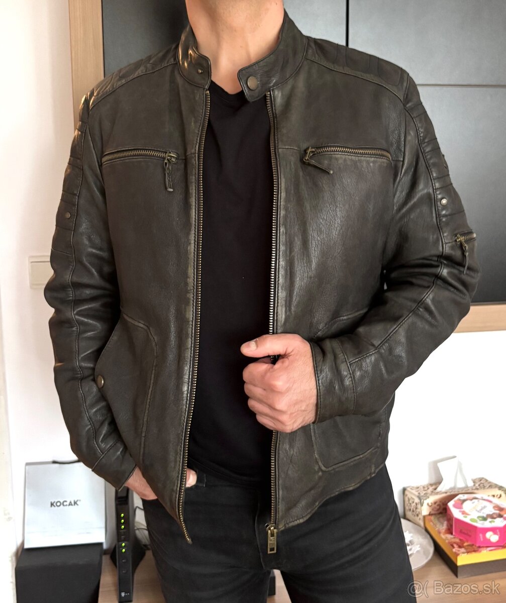 Pánska kožená bunda Camel Active