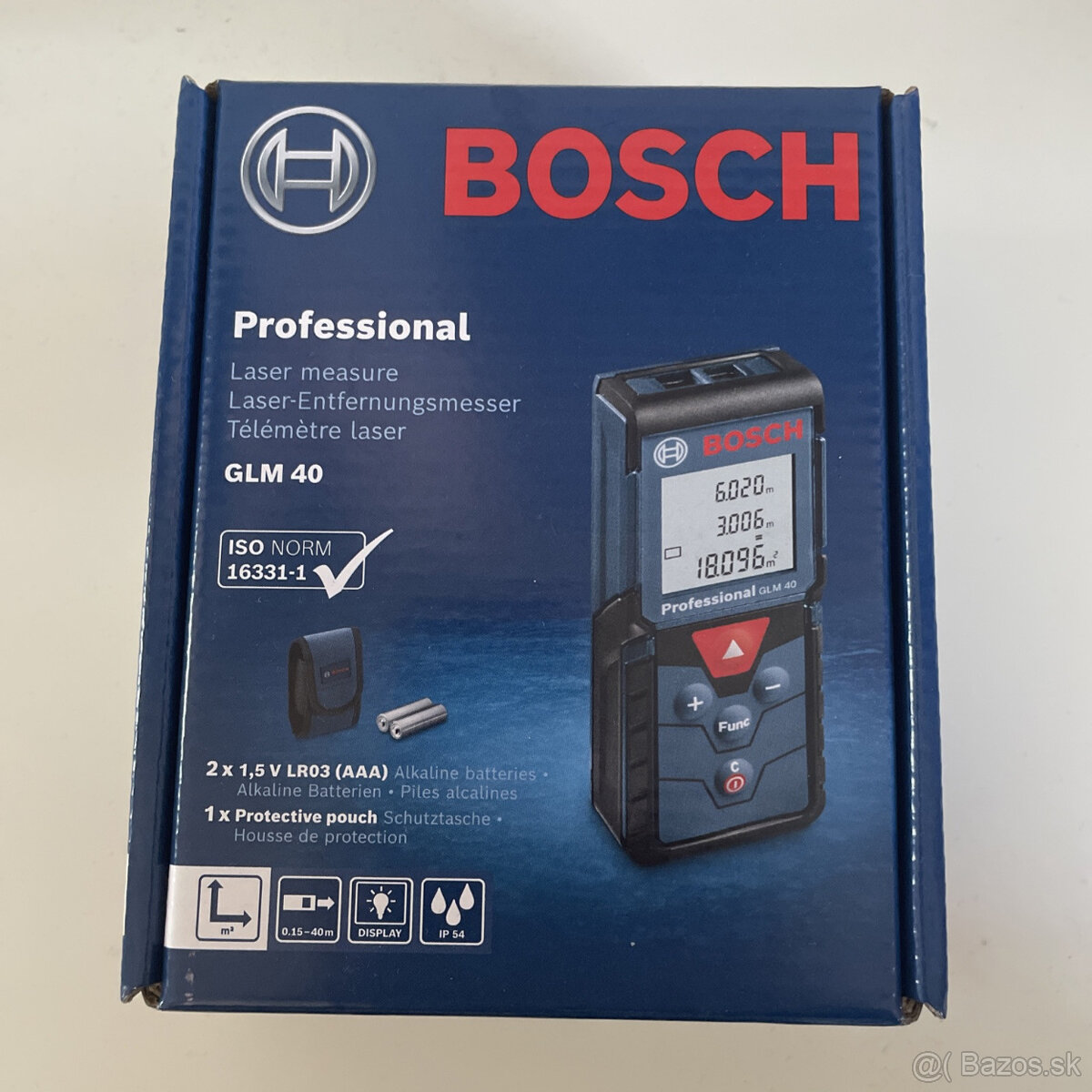 Laserový diaľkomer Bosch GLM 40 Professional