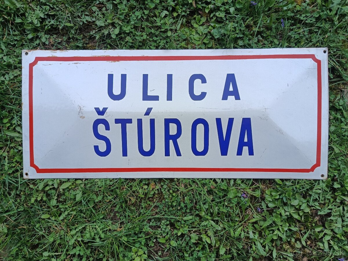 smaltovaná tabuľa Ulica Štúrova