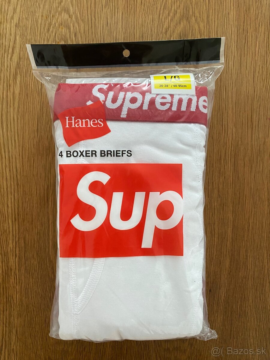 Biele supreme boxerky L