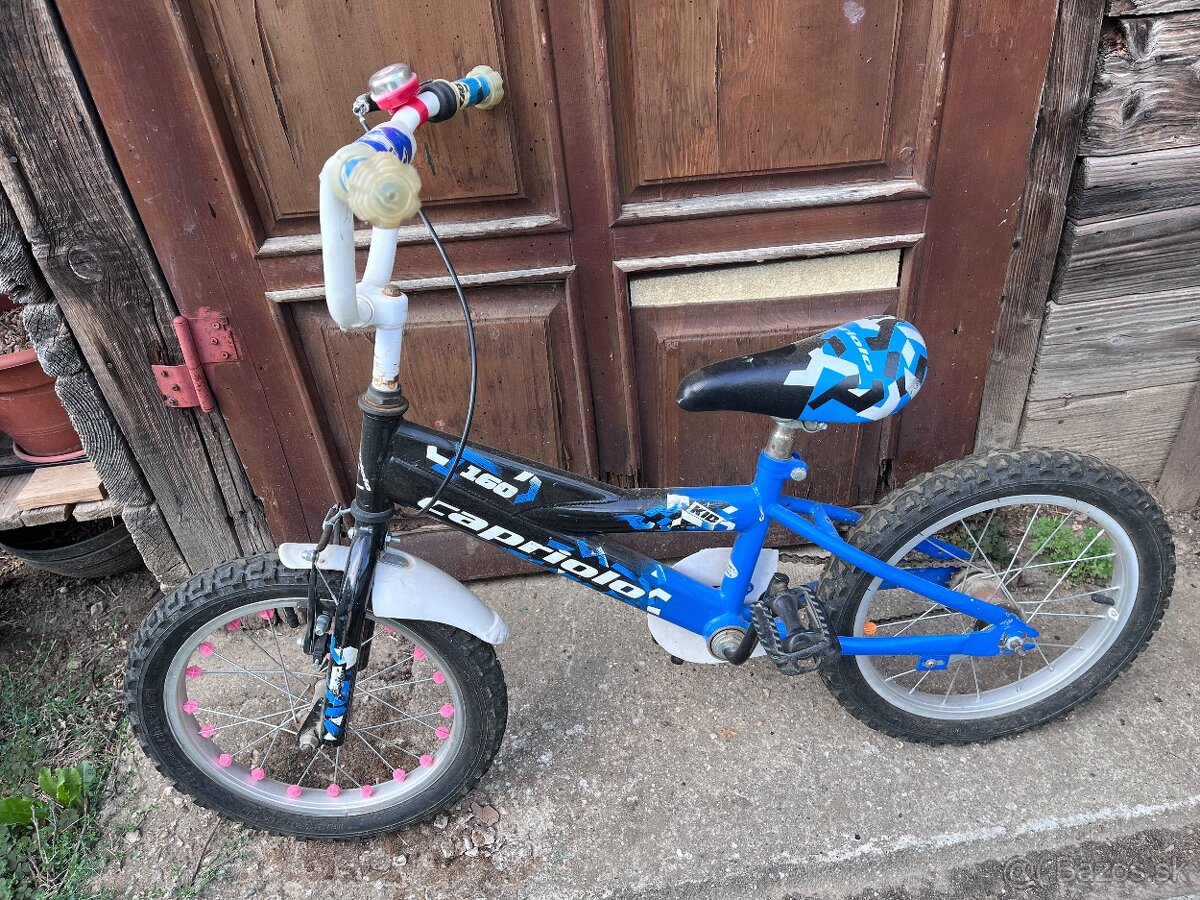 Detsky chlapčenský modrý bicykel + možnosť pomoc e
