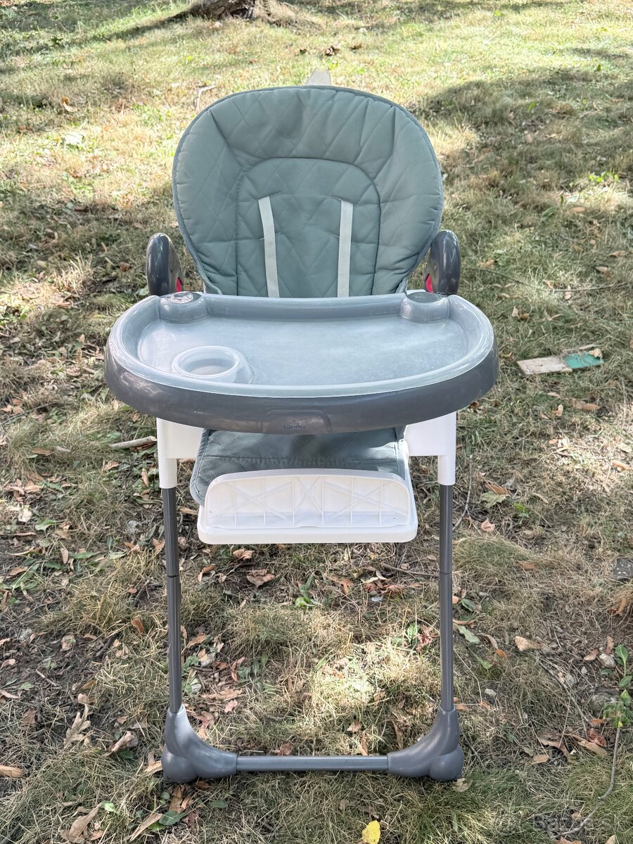 Jedálenská stolička Lorelli Oliver Grey PU Leather