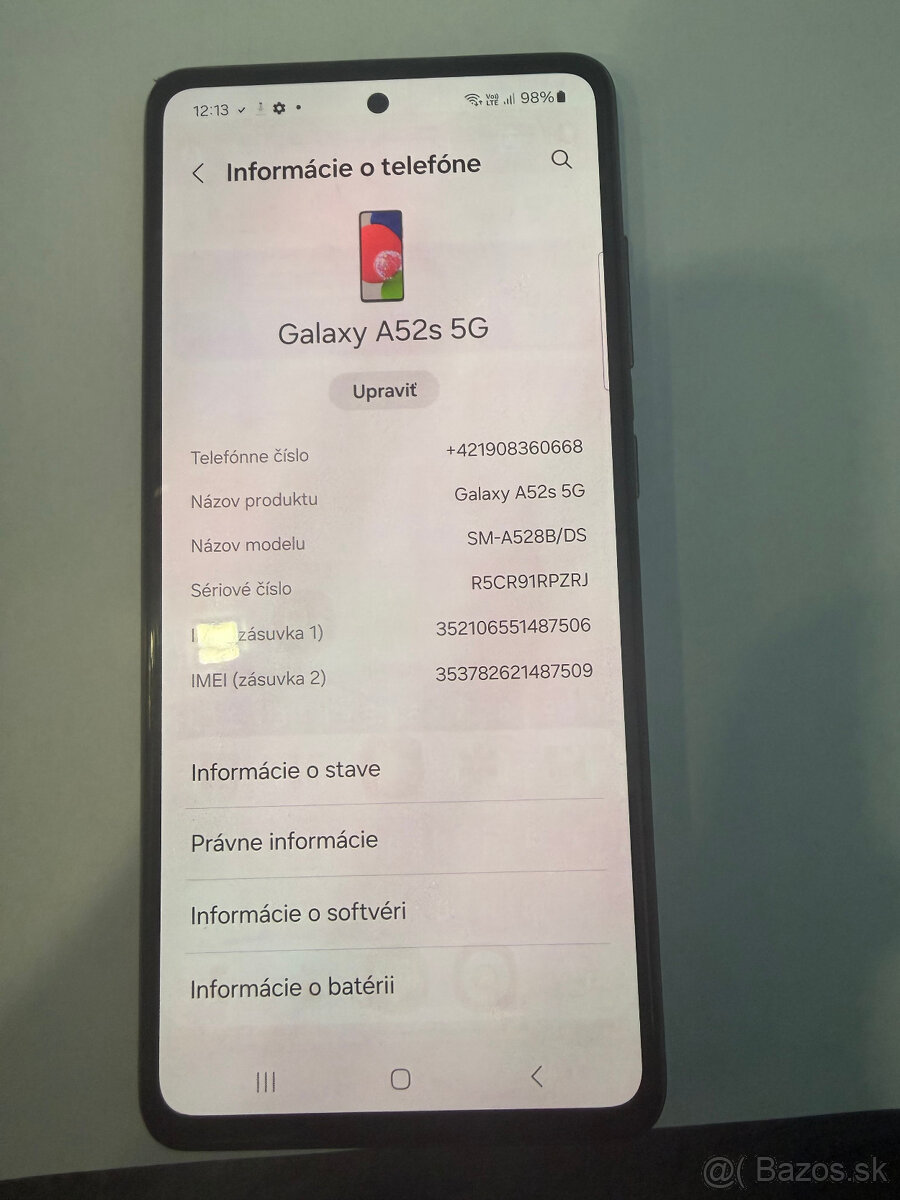 SAMSUNG A52S 5G -NOVÁ BATÉRIA