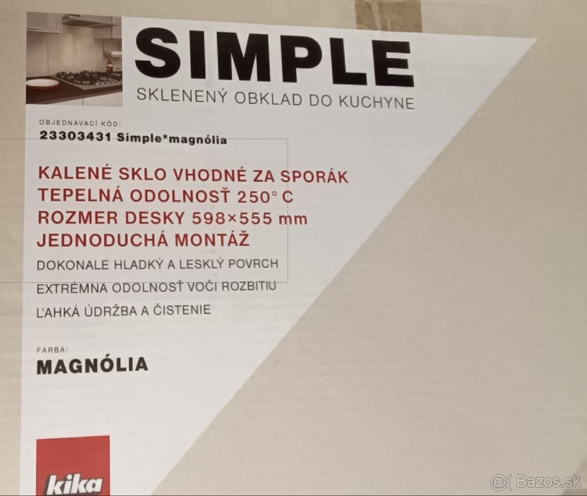 Skleneny obklad do kuchyne SIMPLE