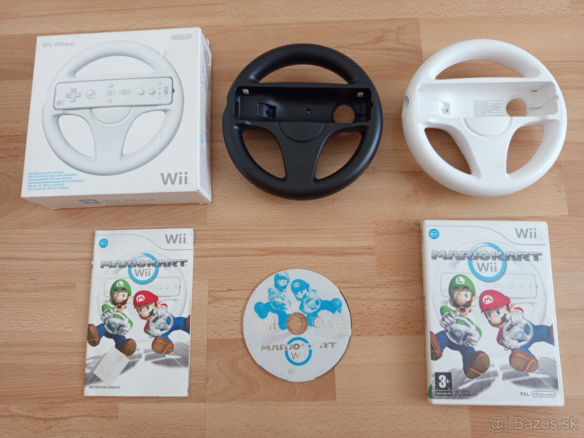 Predám hru Mario Kart pre Nintendo Wii + 2 volanty