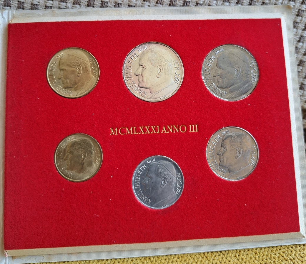 Vatikan Jan Pavol II sada minci 1981 striebro