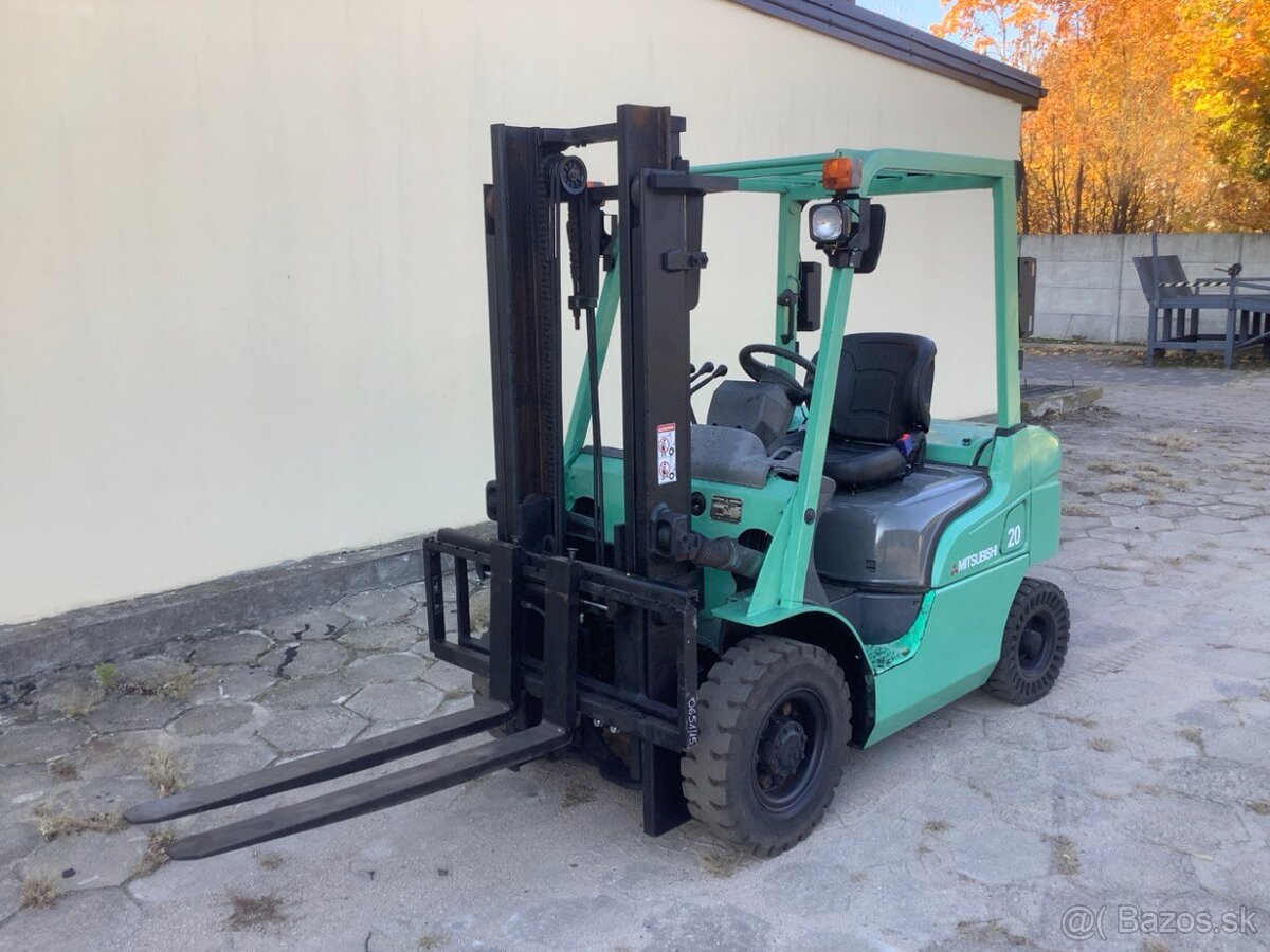 Mitsubishi FD20 – 2t diesel, Duplex 3m, side-shift, 4 500h