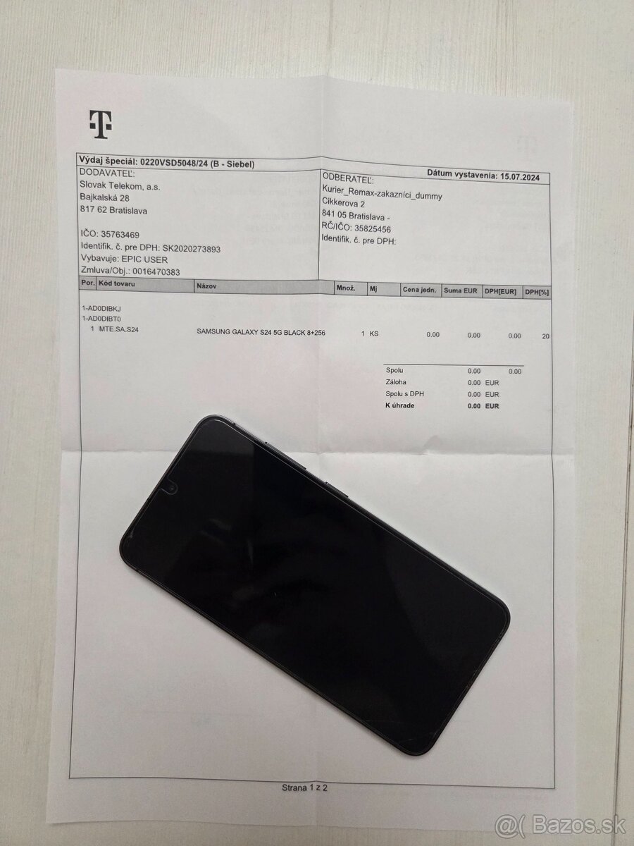 Samsung S24 8GB/256 GB