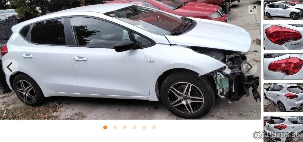 KIA CEED 1.4 2013 predám DVERE, ZRKADLO, MOTOR G4FA, PREVODO