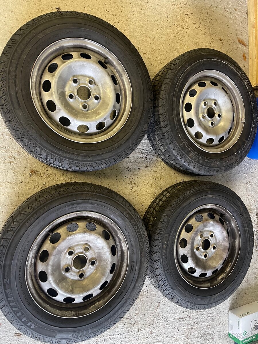 Kolesá 195/60C, 5x112 R15 s pneu Matador