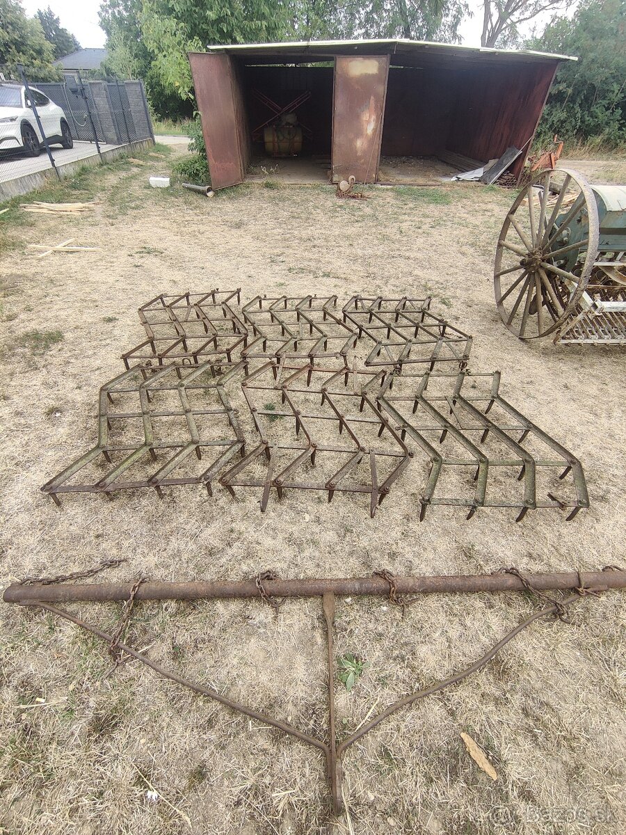 Brány za traktor 6 ks s tiahlom.