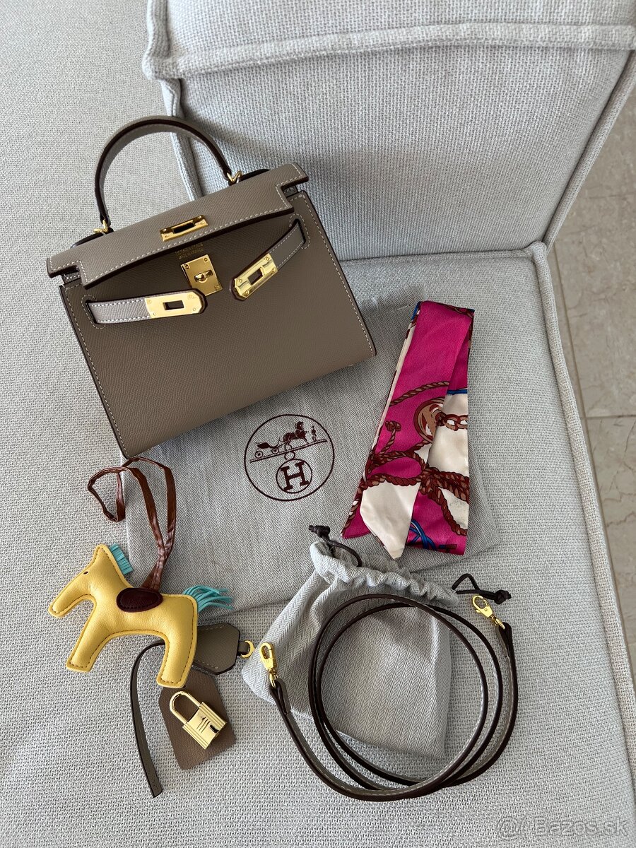 Hermes kelly mini kabelka béžová