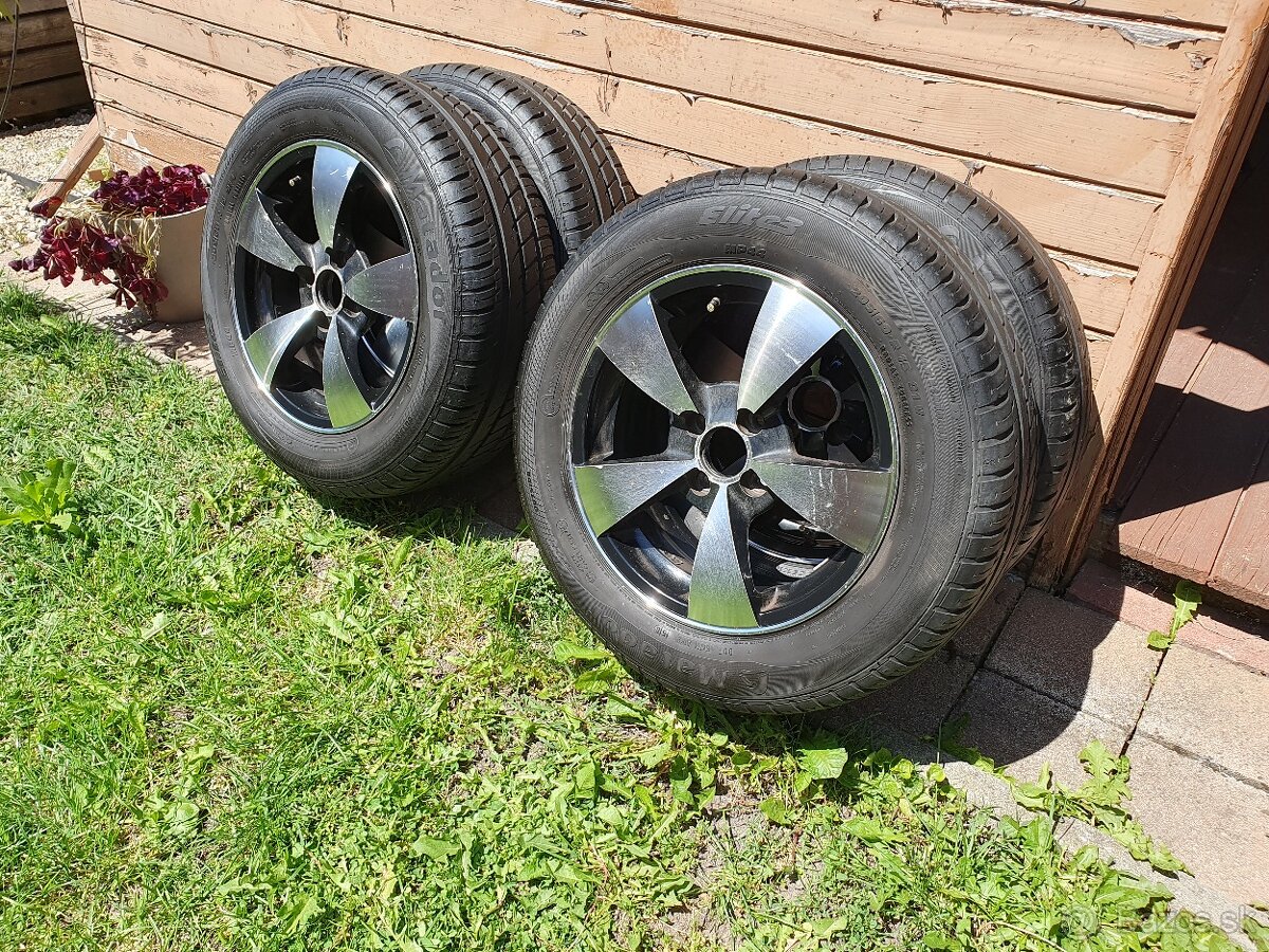 Elektróny 4x98 R15, 6 1/2J ET 35 + pneu 205/60 Matador