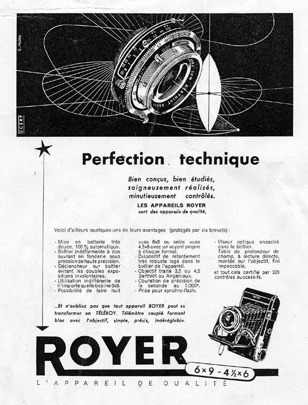 Rarita, fotoaparát Royer