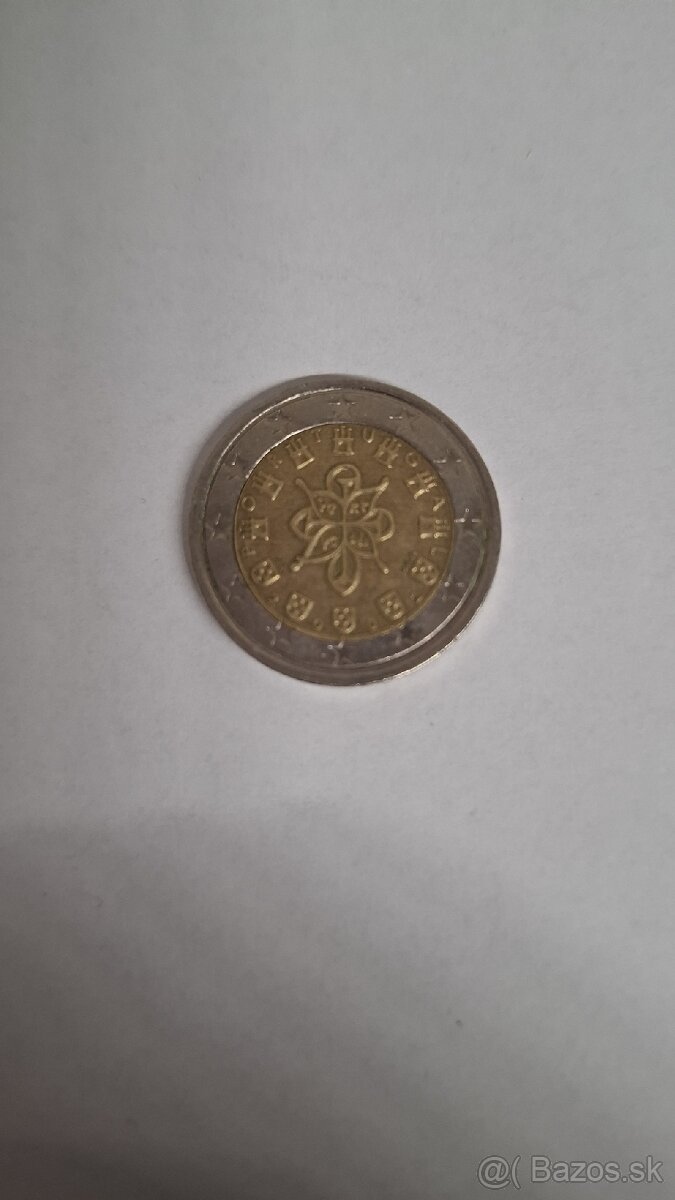 2€ minca chybná razba portugalsko 2002
