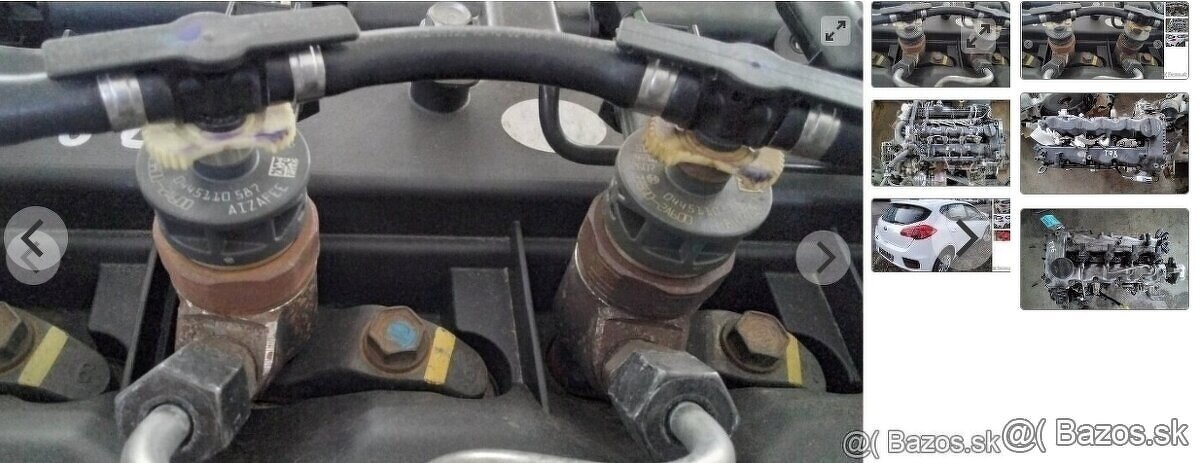 KIA CEED 2015 1.4 CRDI predám TRYSKY 0445110587, MOTOR D4FC,