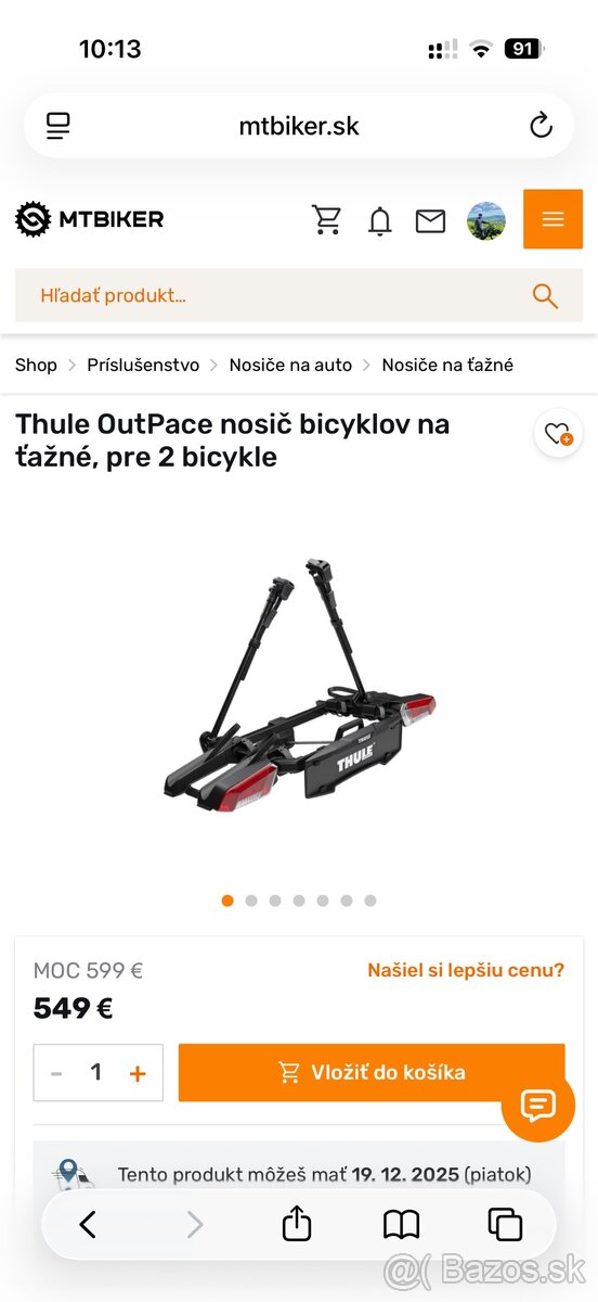 Thule outpace 2 novy e-bike nosic