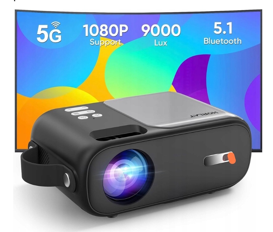 FullHD LED prenosný projektor HORLAT s Wifi Bluetooth