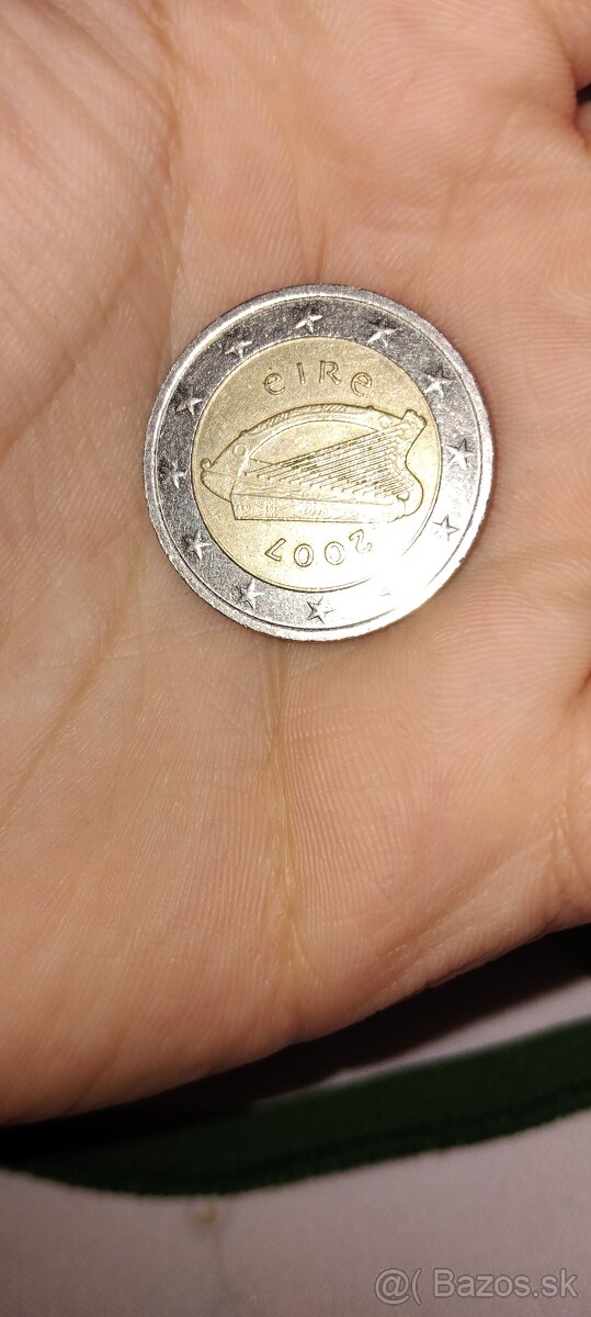 Írsko 2 € 2007 – harfa – obehová minca
