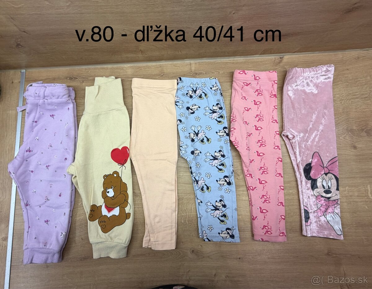 Legíny a tepláky pre dievčatko v.80