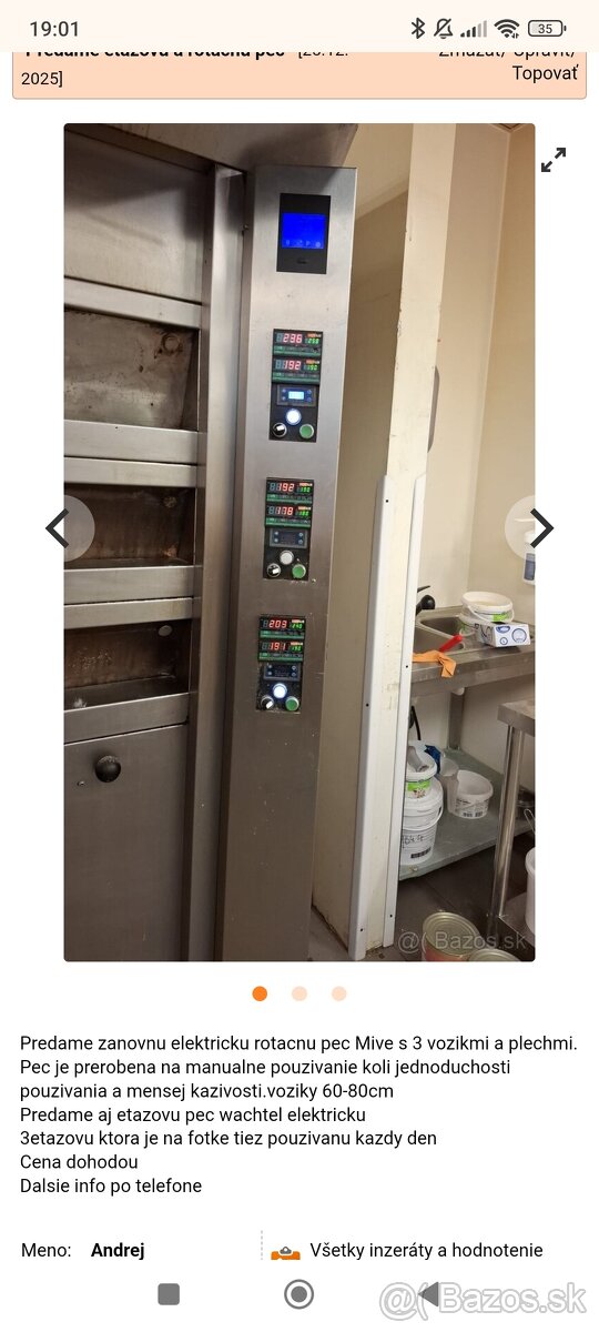 Rotacna a etazova pec elektricka