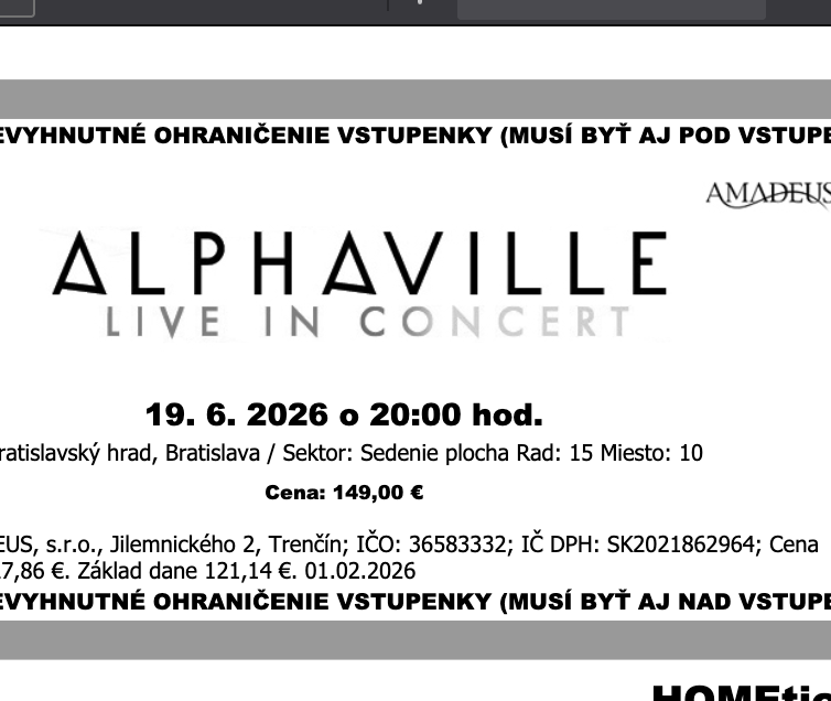 Alphaville, 19. 6. 2026