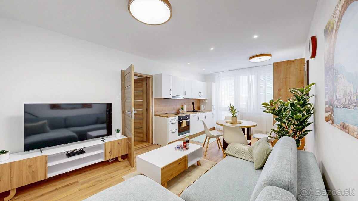 Zariadený 70 m² zrekonštruovaný trojizbový byt v centre