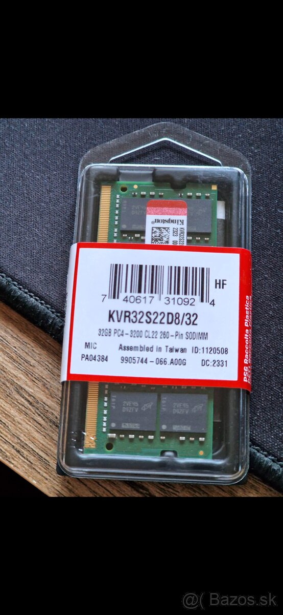 Kingston SO-DIMM 32GB DDR4 3200MHz CL22