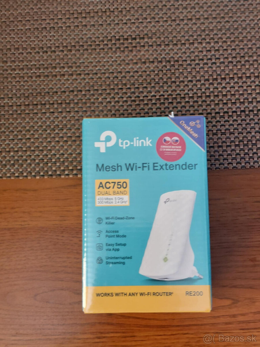 Wi-Fi extender TP-Link RE200 AC750 (RE200) biely NOVY