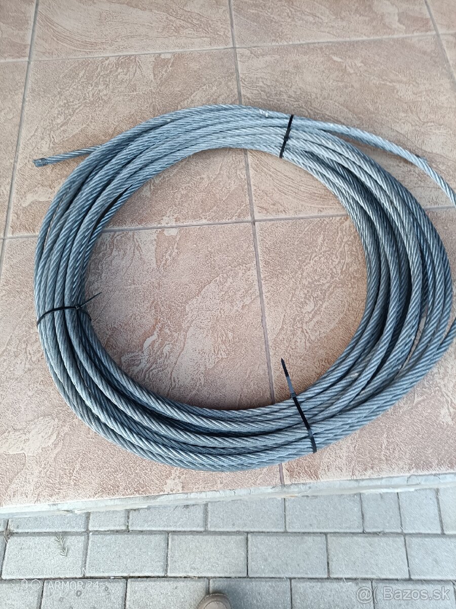 Oceľové pozinkované lano priemer 12mm
