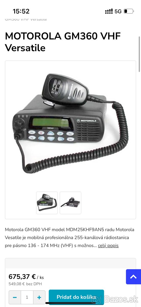Vysielačky motorola GM360