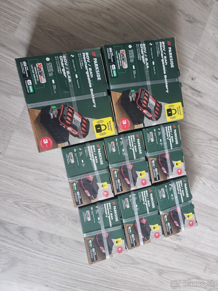 Parkside batérie 20V 2Ah + balenie nabíjačky a 2ah batérie