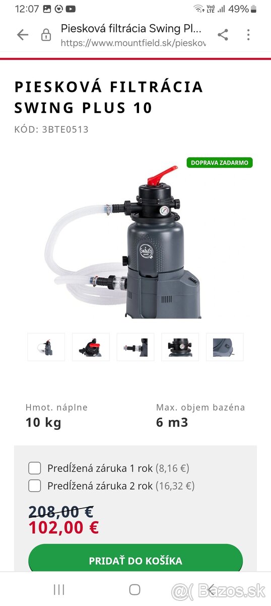 Bazénová filtracia