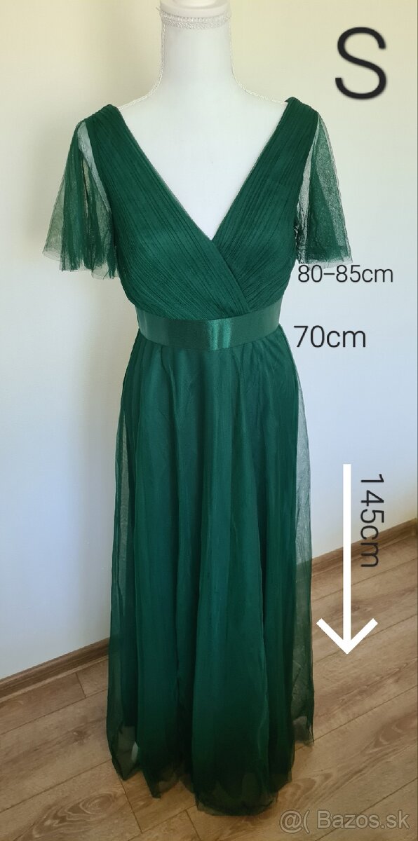 Tmavozelene šaty S