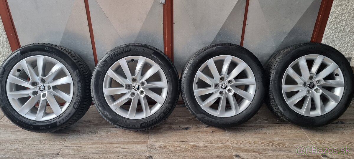 Predám Skoda Stratos elektrony 5x112 215/55r17 Et40 J7