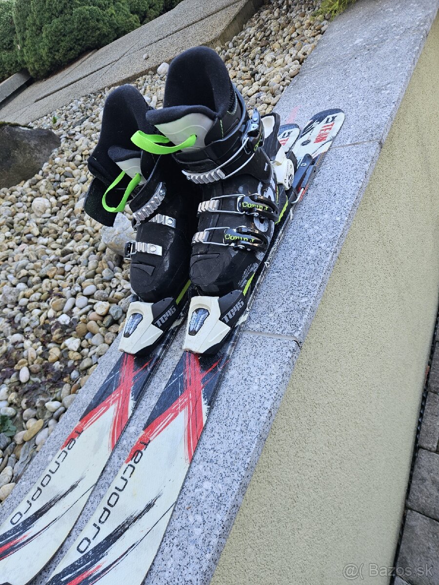 Detske lyže 90 + lyžiarky 19.5