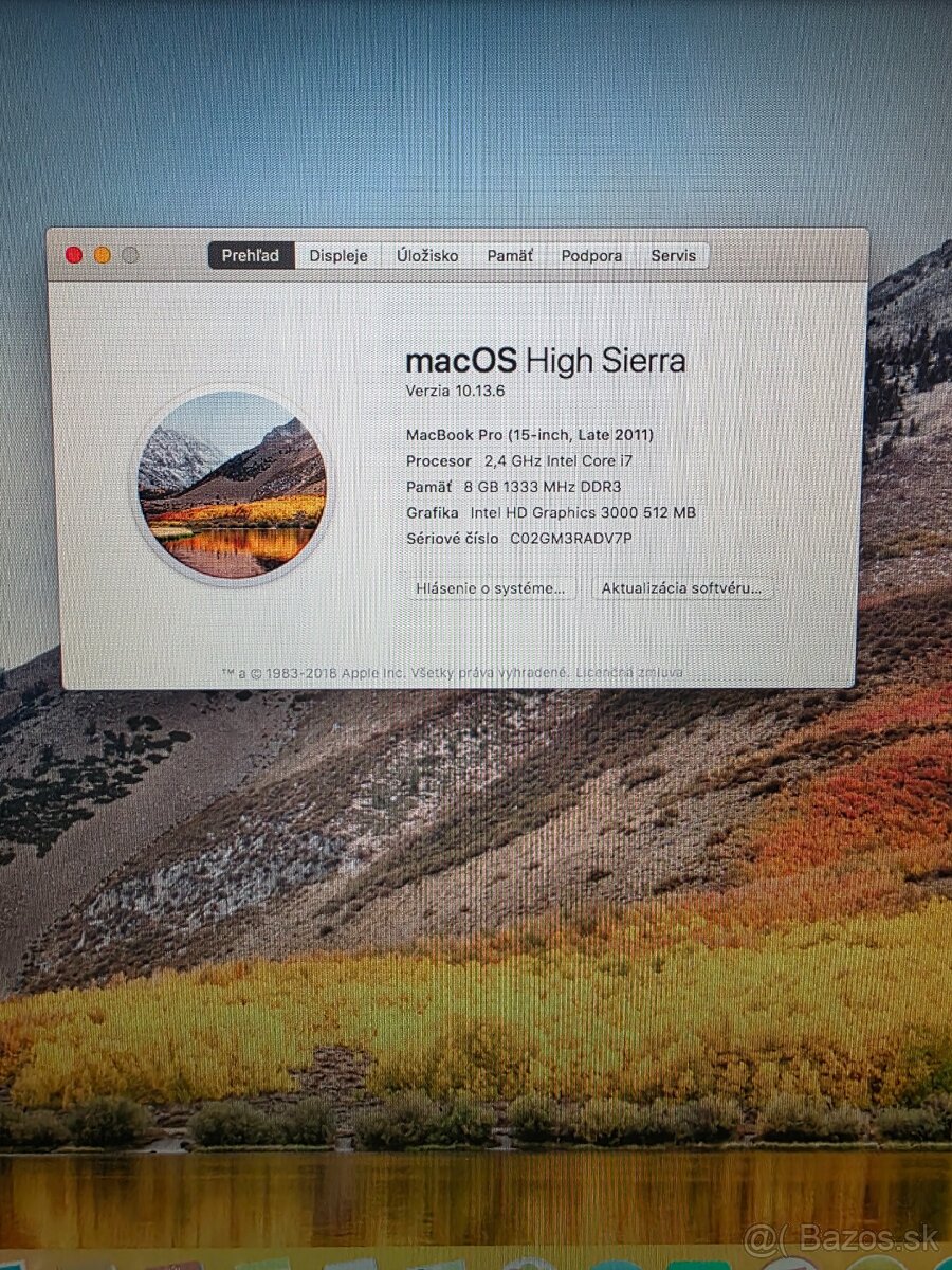 Apple MacBook PRO 15 Late 2011 Intel Core i7