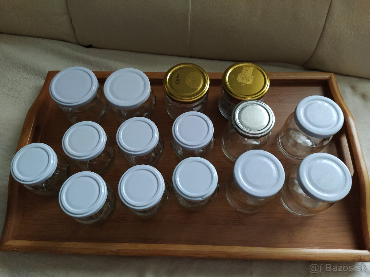 Male poháre na zaváranie bez etiket 18ks (iba osobný odber)