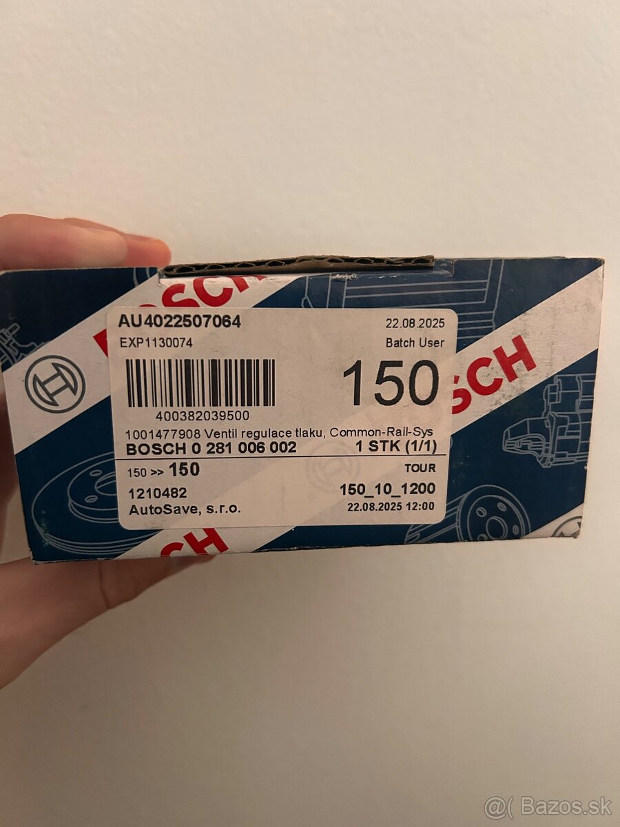 Regulátor tlaku paliva bosch CR