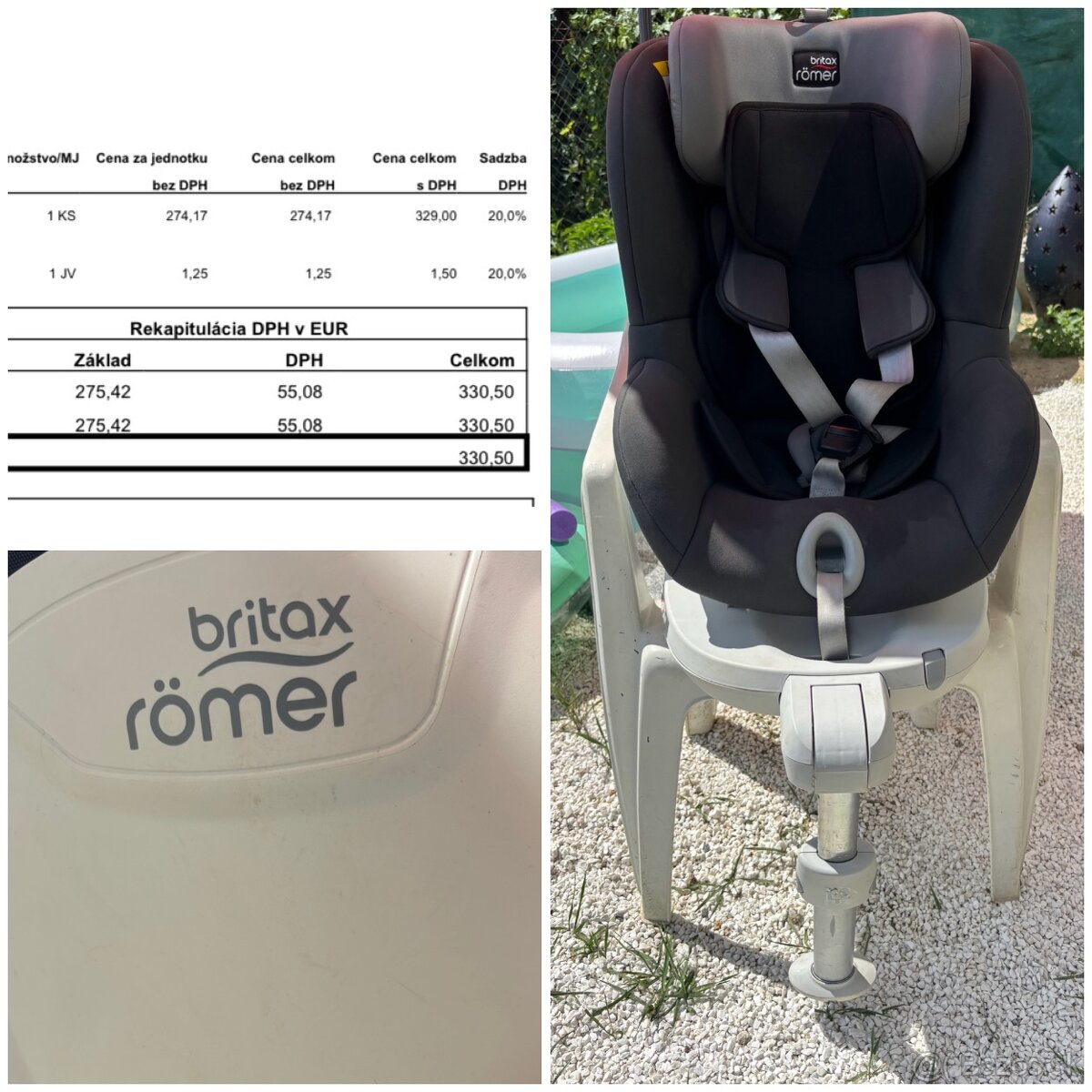 Predám otočnú autosedačku Britax Romer