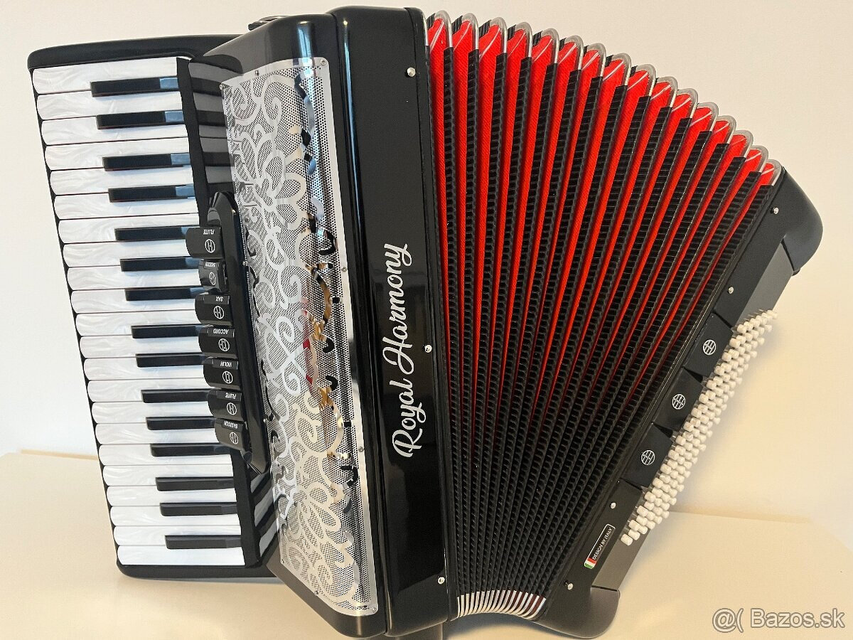 Predám NOVÝ akordeón Royal HARMONY 96 basový - krásny zvuk