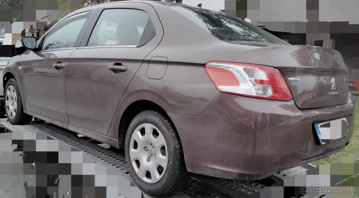 PEUGEOT 301 1.6 HDI 2015 predám DVERE, MOTOR BH02, TRYSKY