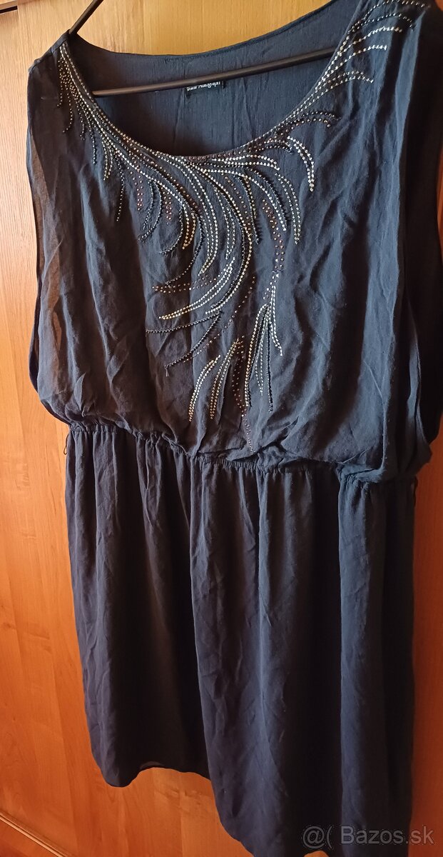 Tmavomodré saty pre moletky xxl