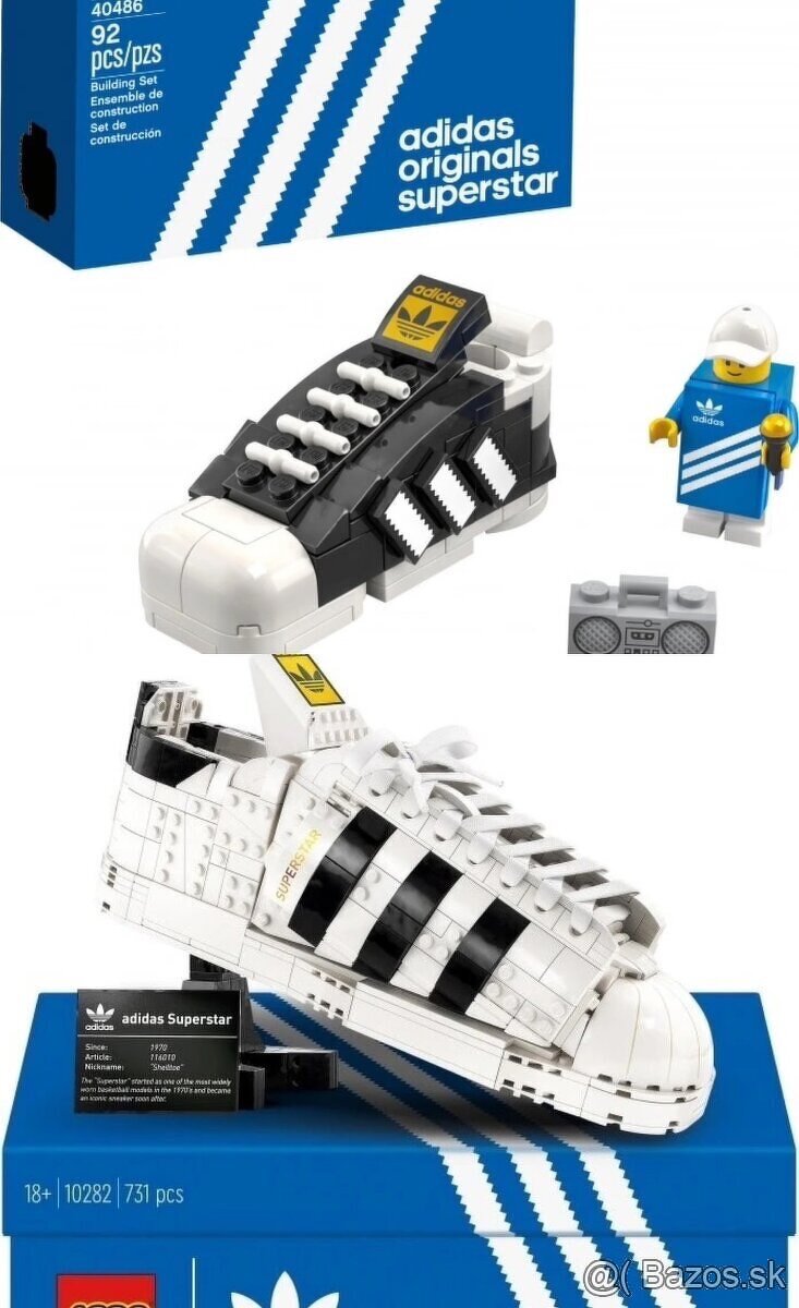 Lego 10282 adidas Superstar + Mini 40486- nove