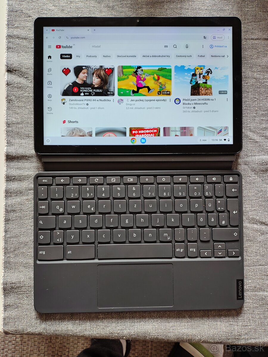 Tablet notebook / 2v1 Lenovo IdeaPad Duet Chromebook