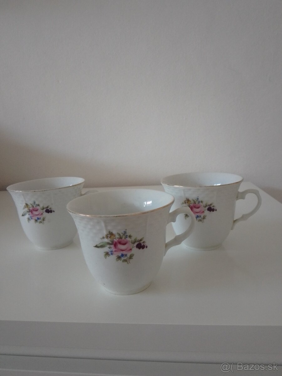 šálky celá sada Czechoslovakia