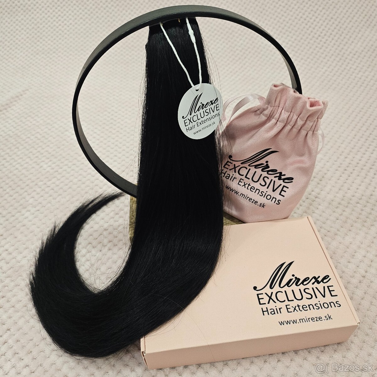 🖤 Tape-in predĺženie vlasov #1 – čierna